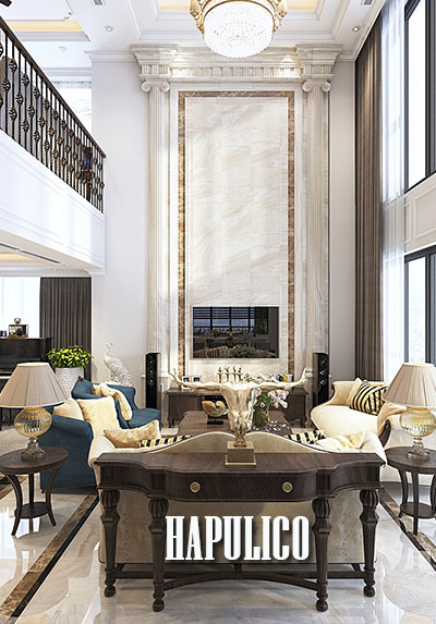  Thiết kế nội thất chung cư Duplex tại Hapulico sang trọng với gỗ óc chó cao cấp