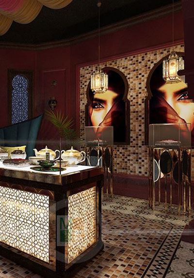Thiết kế nội thất showroom Saffron chuyên thảo dược quý cho sức khỏe và làm đẹp đến từ Iran