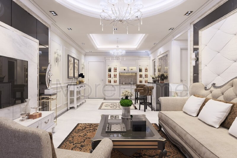 Thiết kế nội thất căn hộ CitiHome phong cách tân cổ điển Nội thất chung cư tân cổ điển đẹp