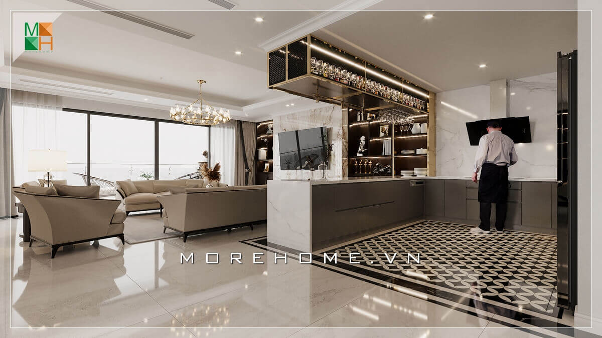 Bộ sofa phòng khách đẹp, sang trọng biến không gian phòng khách trở nên cao cấp hơn. Thiết kế phòng khách biệt thự