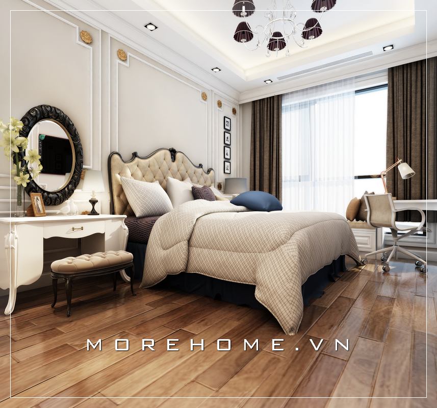Hình ảnh các mẫu giường ngủ biệt thự sang trọng và tiện nghi