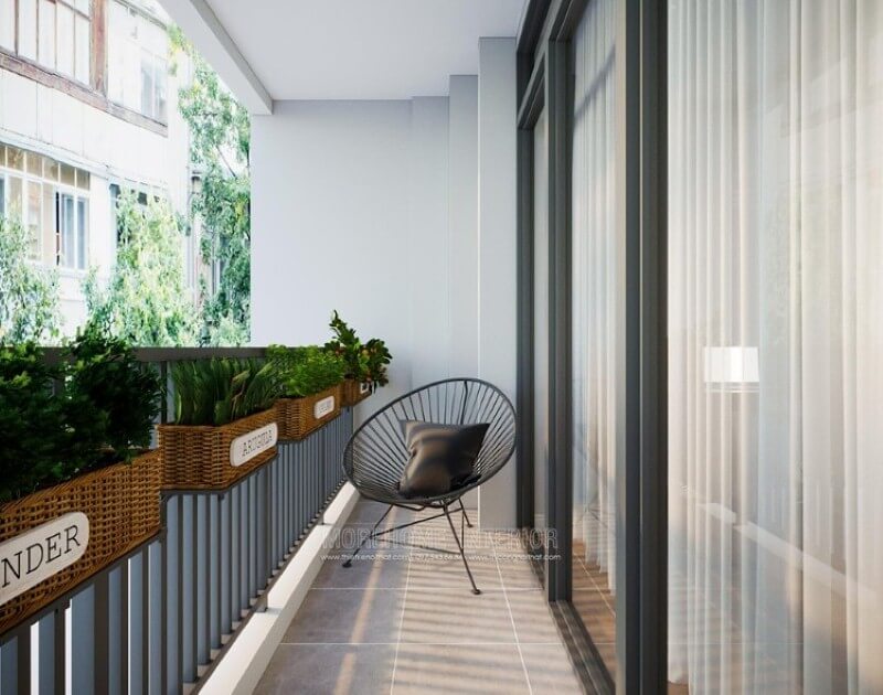 Sắp xếp ban công trồng rau nhỏ đẹp Thiết kế nội thất chung cư