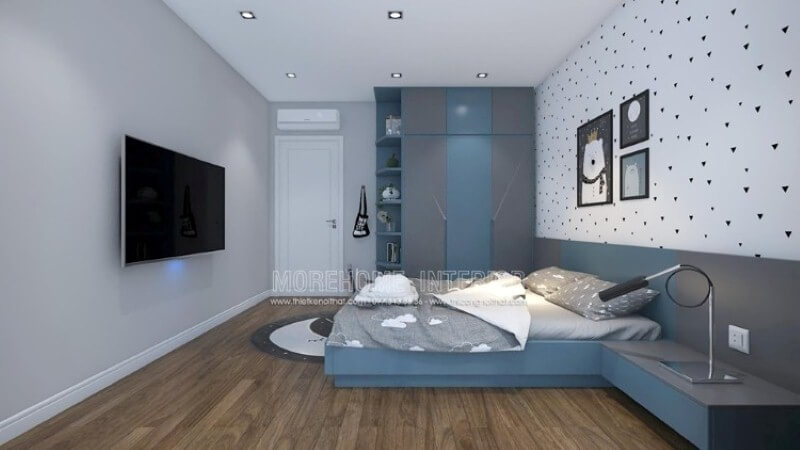 Tủ quần áo trẻ em với sắc màu đa dạng sẽ là lựa chọn độc đáo cho phòng bé Thiết kế nội thất chung cư