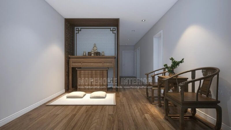 Sắp xếp phòng thờ Phật tại gia đẹp Thiết kế nội thất chung cư
