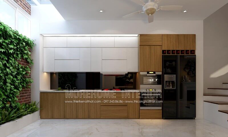 Thiết kế tủ bếp hiện đại với đầy đủ công năng đáp ứng mọi nhu cầu tiện nghi và đẳng cấp của gia chủ Tủ bếp đẹp