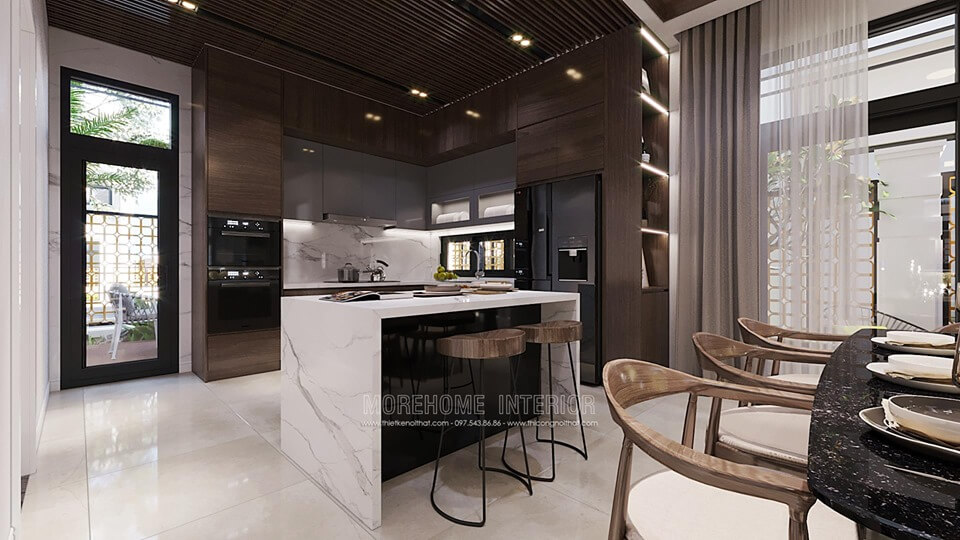 Thiết kế nhà bếp tiện nghi sang trọng