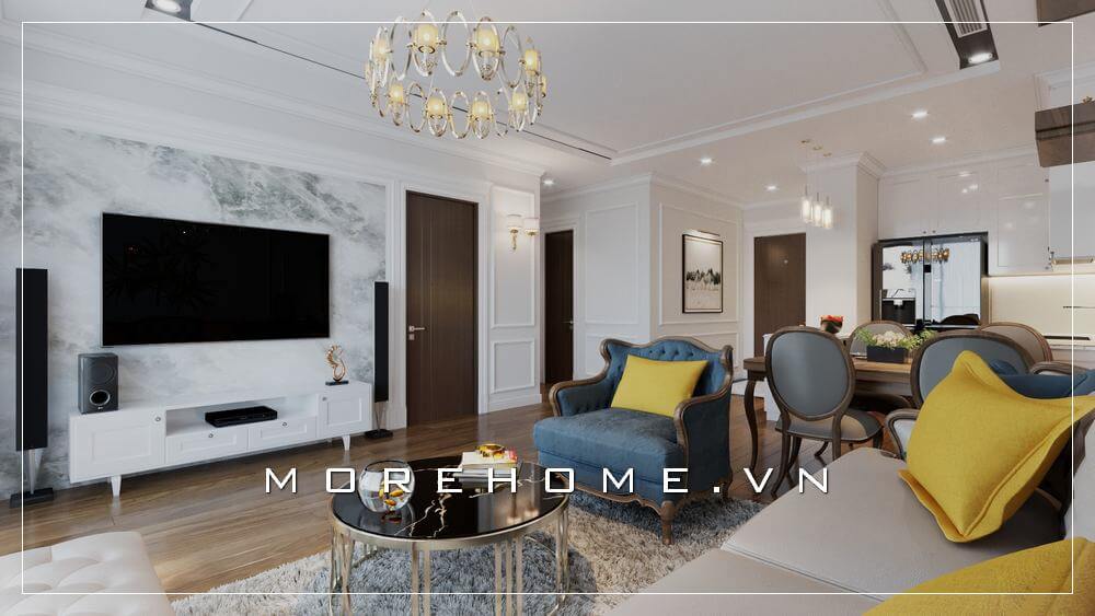 Một số gợi ý trang trí nội thất biệt thự với sofa tân cổ điển