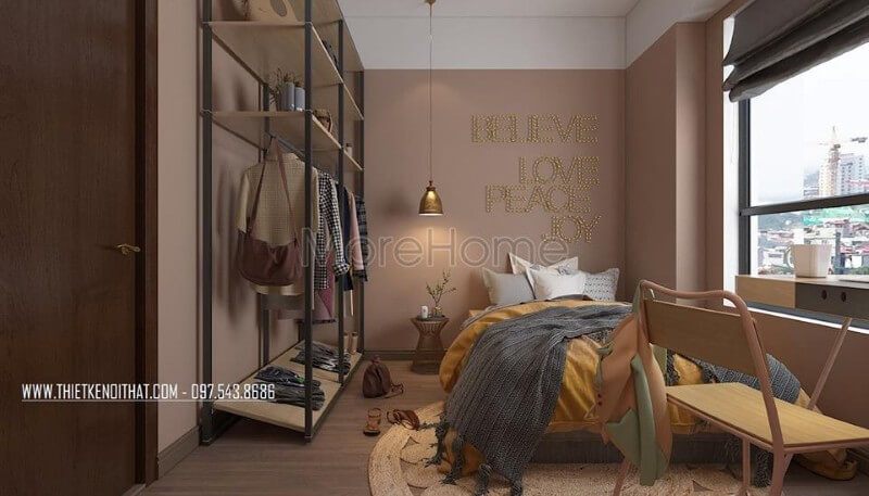 Thiết kế nội thất phòng ngủ cho bé gái với phong cách thiết kế scandinavian trẻ trung