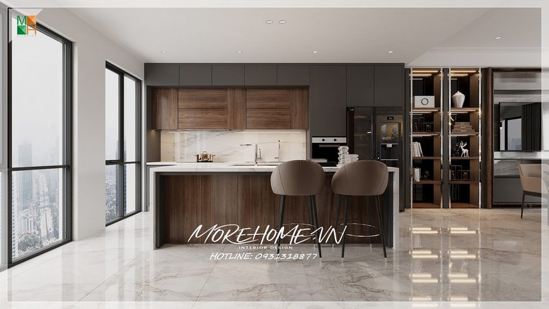  #19 Công trình thiết kế nội thất nhà chung cư với tủ bếp acrylic An Cường đẹp