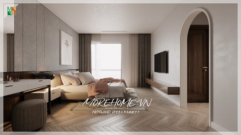  Tuyển chọn 26 Thiết kế nội thất căn hộ chung cư đẹp, độc đáo với giường ngủ gỗ hiện đại 2022-2025