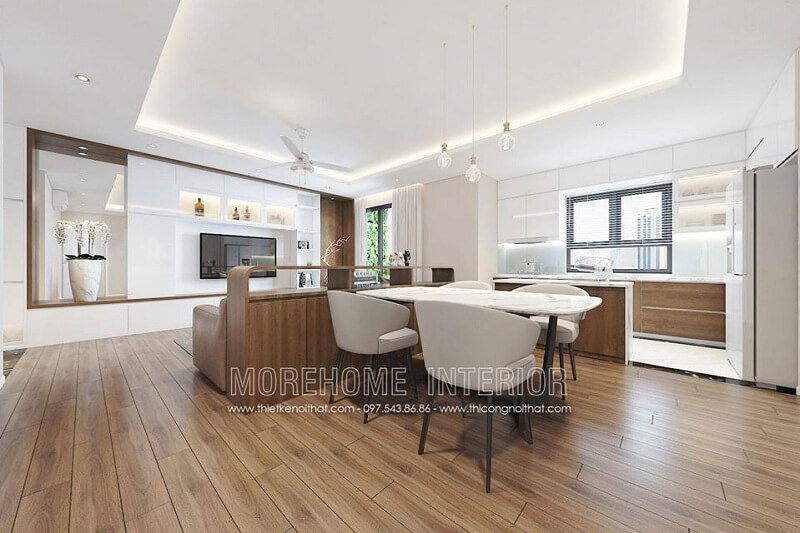 Mẫu thiết kế bàn ăn chung cư đẹp được ưa chuộng tại MoreHome