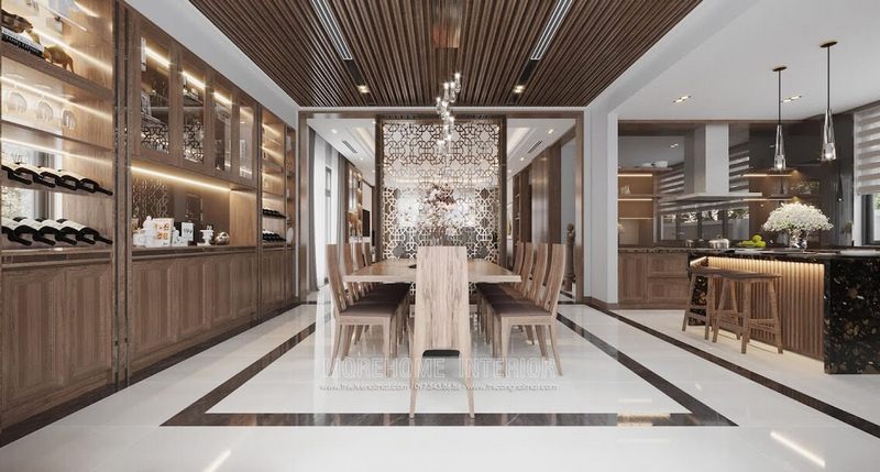Bộ bàn ghế ăn gỗ tự nhiên cao cấp với kiểu dáng đơn giản nhưng không kém phần tinh tế